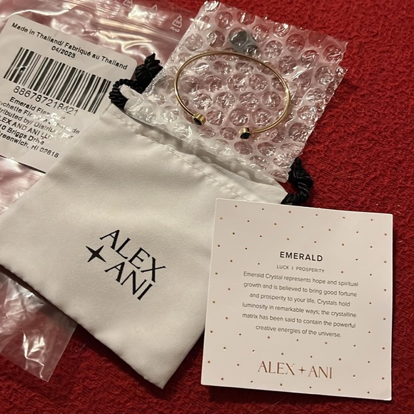 Alex and Ani emerald flex cuff bracelet - Picture 5 of 6